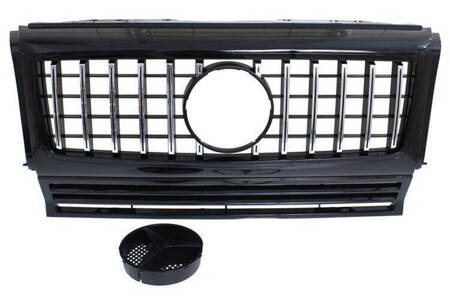 GRILL MERCEDES BENZ W463 G63 LOOK SHINY BLACK (90-18)