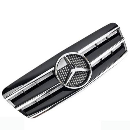 GRILL MERCEDES C208 A208 CLK BLACK CHROM AMG LOOK