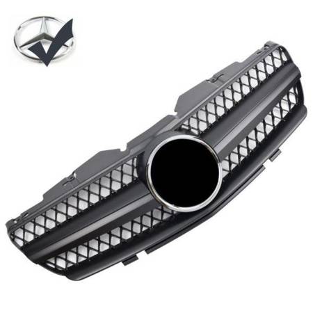 GRILL MERCEDES R230 SL 01-02/06 MATT FLAT BLACK