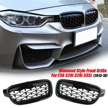 GRILL (NERKI) BMW F30/F31 DIAMEND LOOK BLACK