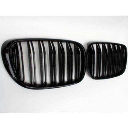 GRILL (NERKI) BMW G11 G12 15- GLOSSY BLACK DOUBLE