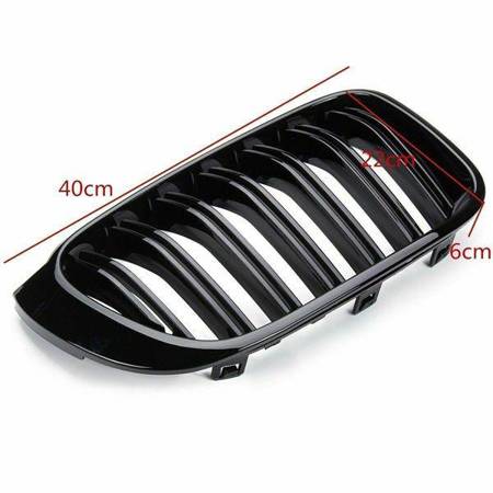 GRILL (NERKI) BMW X3 X4 F25 F26 M LOOK GLOSS BLACK