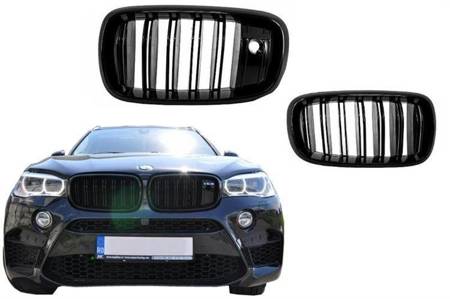 GRILL (NERKI) BMW X6 (F16) X6M F15 15- CZARNY POŁ.