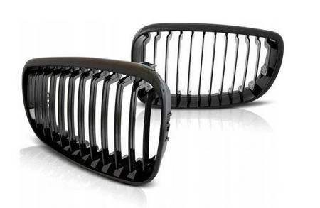 Grill, nerki BMW E87/E81 07-11 atrapa BLACK Połysk