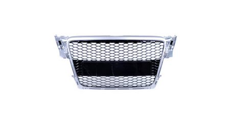 Grill sportowy Silver & Gloss Black AUDI A4 B8 przed liftem 2008-2012