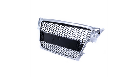 Grill sportowy Silver & Gloss Black AUDI A4 B8 przed liftem 2008-2012