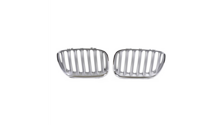 Grill sportowy pojedyncze żeberka Chrome & Matt Silver BMW X5 E53 Facelift 2003-2007