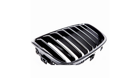 Grill sportowy pojedyncze żeberka Gloss Black  BMW 1 (F20, F21) Hatchback przed liftem 2011-2015