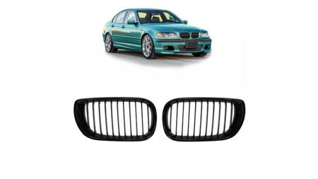 Grill sportowy pojedyncze żeberka Gloss Black BMW 3 E46 Compact Facelift 2001-2005