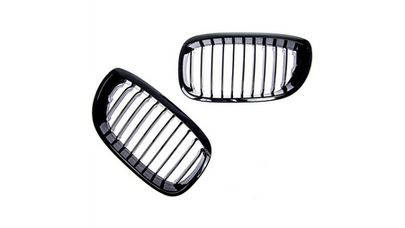 Grill sportowy pojedyncze żeberka Gloss Black BMW 3 E46 Facelift 2003-2006