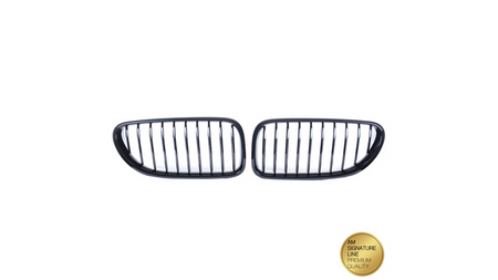 Grill sportowy pojedyncze żeberka Gloss Black  BMW 6 (F13) Coupe (F12) Cabrio (F06) Gran Coupe 2011-2018