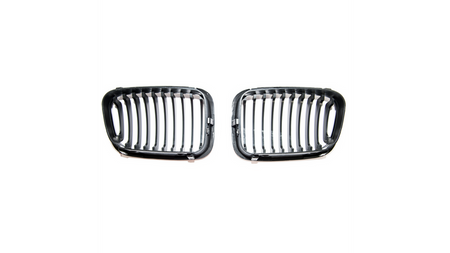 Grill sportowy pojedyncze żeberka Matt Black BMW 3 E46 Compact przed liftem 1998-2001