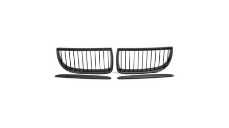 Grill sportowy pojedyncze żeberka Matt Black BMW 3 E90 E91 przed liftem 2005-2008