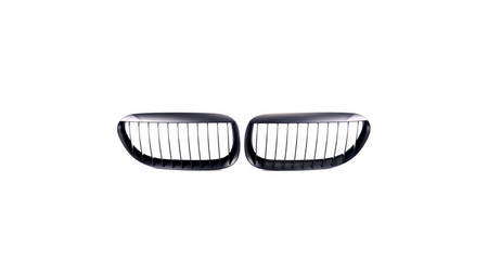 Grill sportowy pojedyncze żeberka Matt Black BMW 6 E63 E64 2003-2010