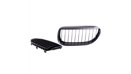 Grill sportowy pojedyncze żeberka Matt Black BMW 6 E63 E64 2003-2010