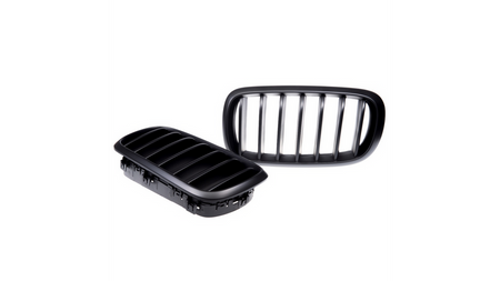 Grill sportowy pojedyncze żeberka Matt Black BMW X5 F15 F85 X6 F16 F86 2013-2018