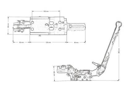 Hamulec ręczny hydrauliczny TurboWorks Professional Race Silver