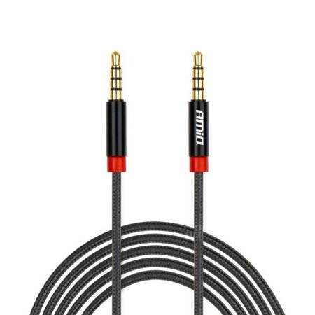 Kabel AUX MINI JACK 3,5mm oplot 200cm AMIO-03270