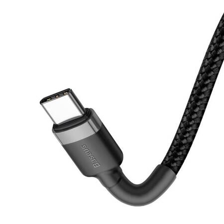 Kabel USB-C na USB-C PD Baseus Cafule PD 2.0, QC 3.0, 60W, 2m czarno-szary