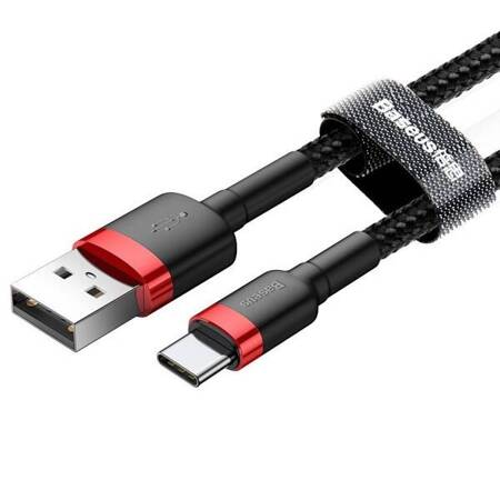 Kabel USB na USB-C Baseus Cafule 2A 3m czerwono-czarny