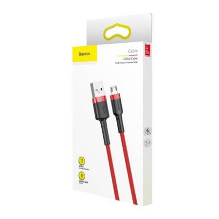 Kabel USB na micro USB Baseus Cafule 1.5A 2m czerwony