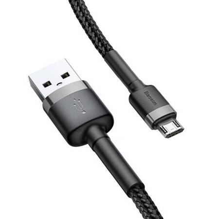 Kabel USB na micro USB Baseus Cafule 2.4A 1m szaro-czarny