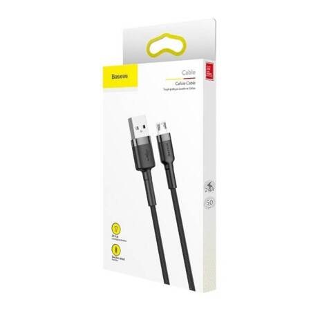 Kabel USB na micro USB Baseus Cafule 2.4A 1m szaro-czarny