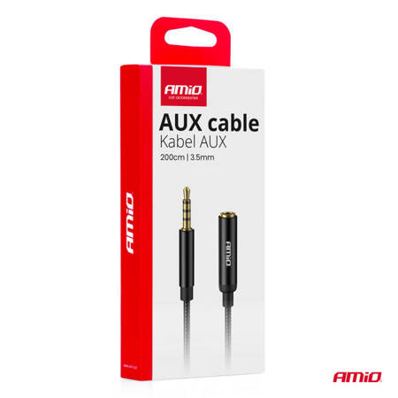 Kabel audio przedłużacz AUX Mini Jack 3.5mm 2m AMIO-04296