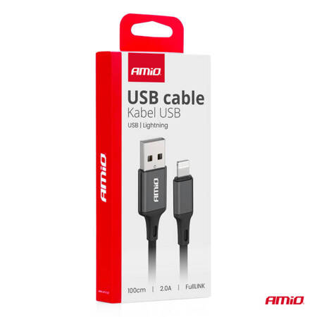 Kabel do ładowania USB-A - LIGHTNING IPHONE 2A 100cm FullLINK AMIO-03901