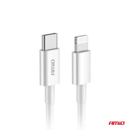 Kabel do ładowania USB-C - LIGHTNING IPHONE PD 20W 100cm FullLINK AMIO-03898