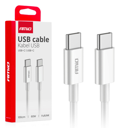 Kabel do ładowania USB-C - USB-C 60W 100cm FullLINK AMIO-03896