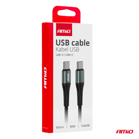 Kabel do ładowania USB-C - USB-C 60W 100cm FullLINK AMIO-03914