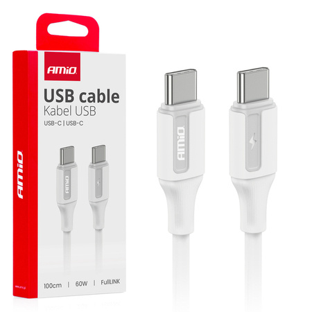 Kabel do ładowania USB-C - USB-C 60W 100cm FullLINK AMIO-03920