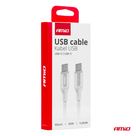 Kabel do ładowania USB-C - USB-C 60W 100cm FullLINK AMIO-03920