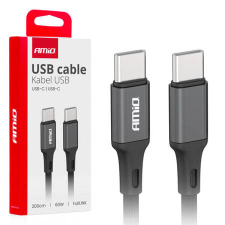 Kabel do ładowania USB-C - USB-C 60W 200cm FullLINK AMIO-03903