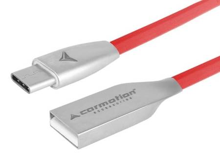 Kabel do ładowania i synchronizacji, 120 cm, USB > USB-C, czerwony