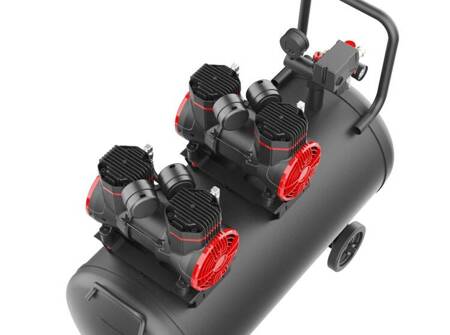 Kompresor bezolejowy 100L / 1500W x 2  KD1392