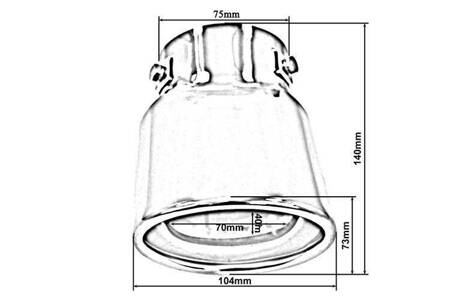 Końcówka tłumika 104x73mm wejście 75mm Honda CRV