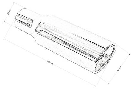 Końcówka tłumika 89mm wejście 63mm Polerowana