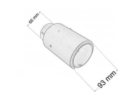 Końcówka tłumika 89mm wejście 65mm Carbon