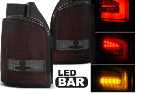 LAMPY DIODOWE VW T5 04.10-15 RED SMOKE LED BAR