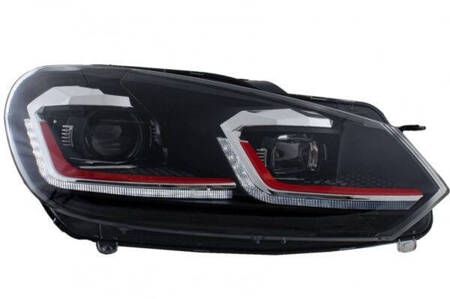 LAMPY PRZEDNIE GOLF 6 08-12 GTI LOOK GOLF 7,5 RED