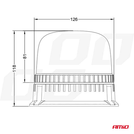 Lampa błyskowa ostrzegawcza kogut 24 LED W25B 12-24V AMIO-03341