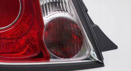 Lampa lewa klosz tyc red white do Fiat 500 07-15