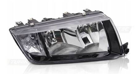 Lampa prawa reflektor black do Skoda Fabia 00-07