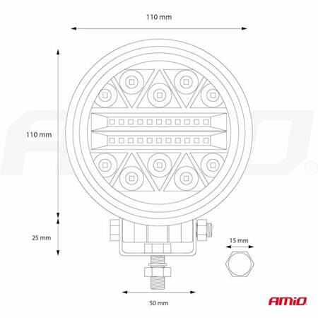 Lampa robocza halogen LED szperacz AWL16 26LED AMIO-02430