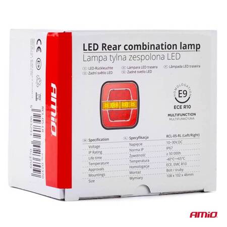 Lampa tylna zespolona LED RCL-05-LR lewa prawa AMIO-02370