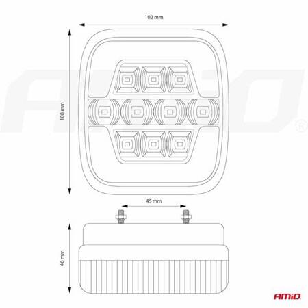 Lampa tylna zespolona LED RCL-05-LR lewa prawa AMIO-02370