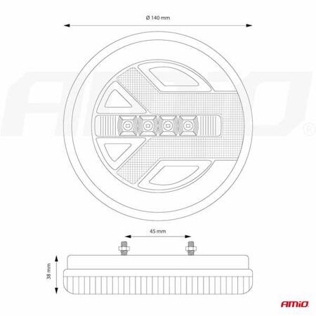 Lampa tylna zespolona LED RCL-06-LR lewa prawa AMIO-02371