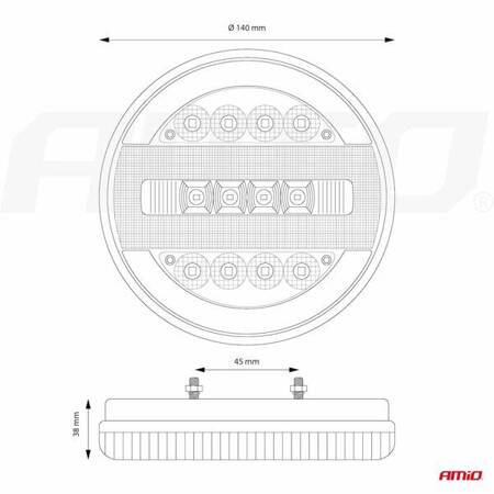 Lampa tylna zespolona LED RCL-07-LR dynamiczna lewa prawa AMIO-02372